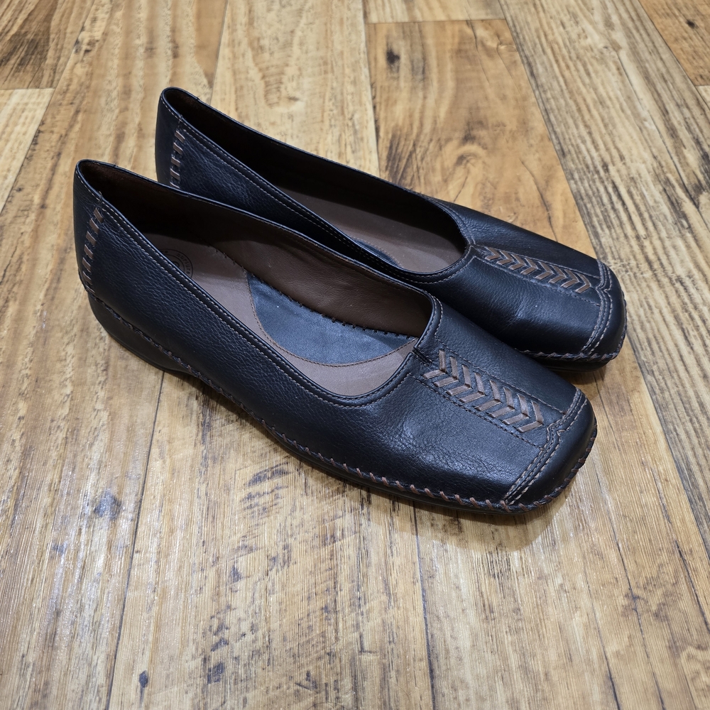 Black Leather Women's Shoes